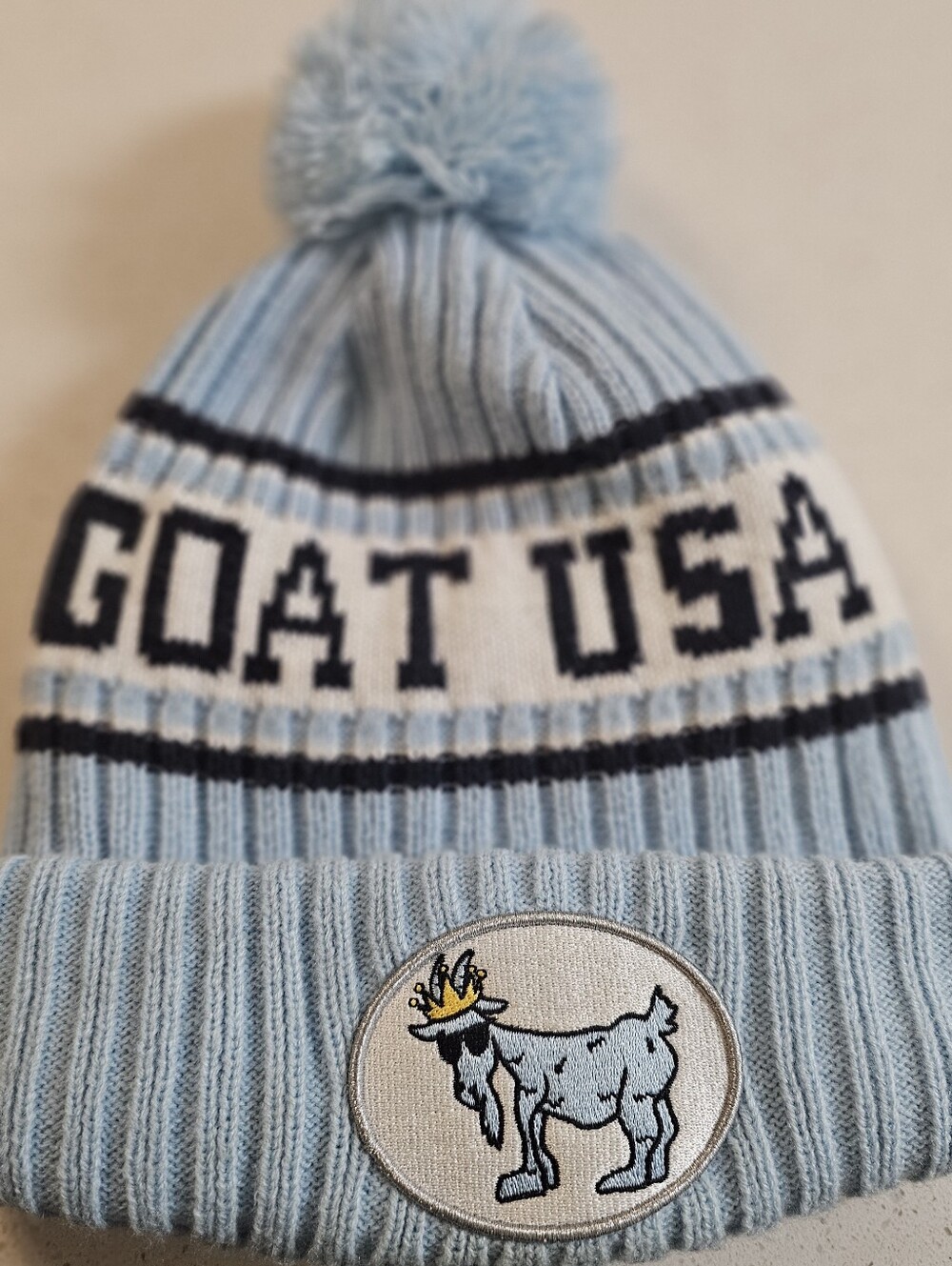 GOAT USA Cable Knit Winter Hat Pom Beanie